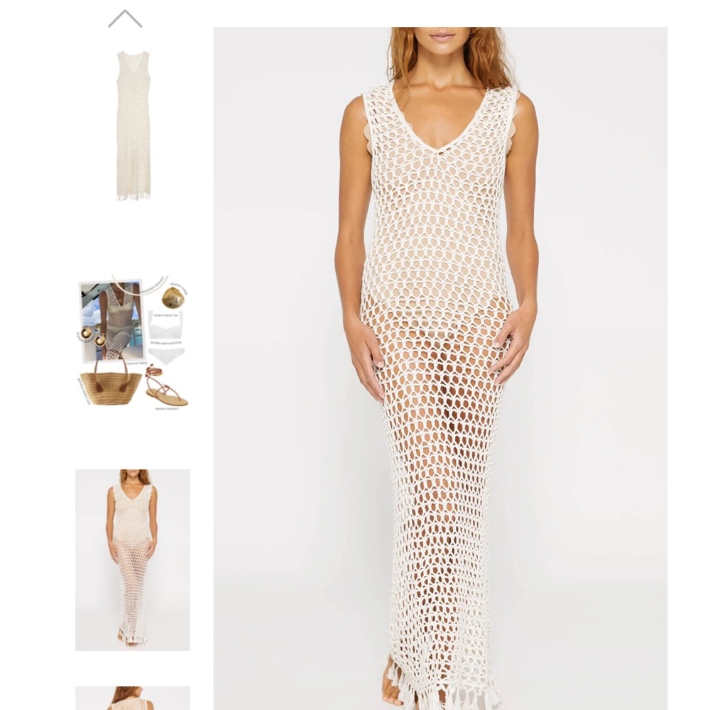 Marysia Crochet Sleeveless Dress beach cover up size small